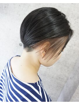 ヘアテリア リュウ 大塚(hair teria ryu) レディース刈り上げショート×インナーベージュ