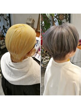 ミシオン(mision) ブリーチ有・シルバーカラー／グレージュカラー