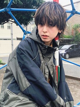 エムスラッシュ たまプラーザ(M.SLASH) ■ポイントカラー小顔ショートウルフM.SLASHたまプラーザ