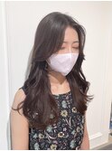 大人顔周りレイヤーカット後れ毛 韓国ヘア【横浜】