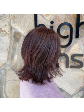 ナチュラルハイセンス 本店(natural high sense) 白髪ぼかしハイライト×パープル　似合わせカット／町屋駅