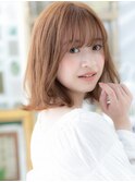大人かわいい小顔くせ毛風ミディアムウルフh2志木20代30代40代