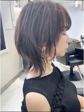 ダブルトーキョー シブヤ(W-TOKYO SHIBUYA) ネオウルフ×セピアグレージュボブウルフウルフカット