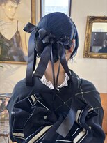 コレット ヘアー 大通(Colette hair)&nbsp;成人式リボンアレンジ .*。