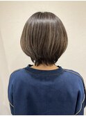 ショート×白髪ぼかしハイライト