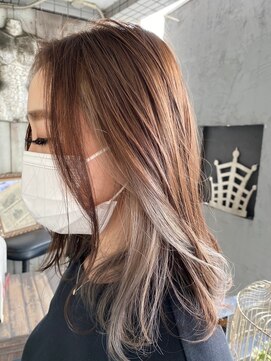 ベレッタ 枚方店(veretta.) インナーカラー/イヤリングカラー/ホワイトアッシュ/透明感