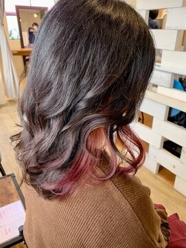 チルアウト 塚口本町店(chill out) グレーブラウン×くすみピンクインナーカラー/30代/40代/50代
