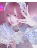 ジェンダーレスショートウルフホワイトピンク