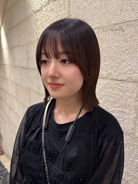 ハピネス 河原町店(Happiness) 切りっぱなしボブ　シースルーバング　京都美容室　進詩織