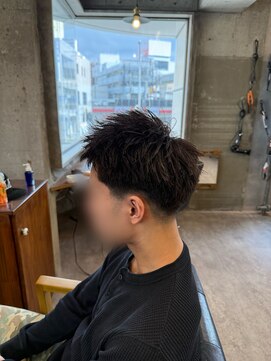 タメ(tame-) サーフカール/フェザーパーマ/ブルーブラック【都賀/メンズ】