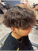波巻きパーマ