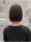 髪質改善切りっぱなしボブ
