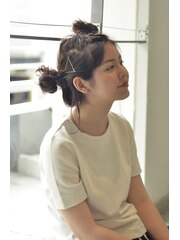 ☆サンカクが入ったおだんごヘアー☆【coii】