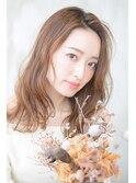 大人可愛いミルクティーベージュミディ20代30代40代
