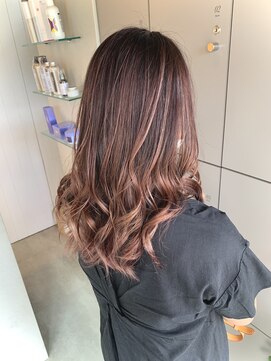 エイト 沖縄豊崎店(EIGHT toyosaki) 【EIGHT 豊崎】お客様スタイル_バレイヤージュ×ピンクベージュ