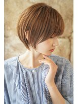 カライング(ing) 大人可愛い20代30代40代黒髪前下がりひし形小顔ボブ丸みショート