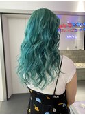 ターコイズ/ダブルカラー/ケアブリーチ/髪質改善/原宿