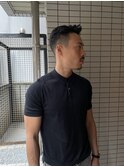 スパイラルツーブロックマッシュアップバングコンマヘア48