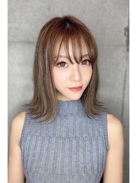 クーエフー(coo et fuu) 10代20代30代40代50代前髪　外ハネボブ　ハイライト　メッシュ藤