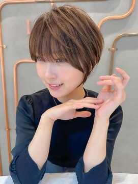 ロンド エスポワール 錦糸町(Lond espoir) 黒髪グレーベージュ前髪パーマレイヤーロング　錦糸町/ショート