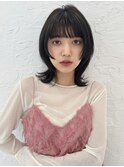 【阿形】ウルフカット ミディアム 姫カット顔周りレイヤー