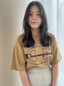 イノセントヘア(innocent.hair) 暗髪透明感カラーレイヤーロンググレージュアッシュ