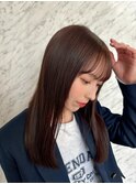 ナチュラルストレート/シースルーバング/艶髪/美髪スタイル