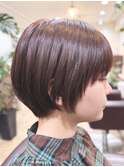 マッシュショートボブ/エドルカラー/ピンク×ベージュ