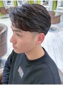 メンズカット/毛流れカット/センターパート/毛流れパーマ