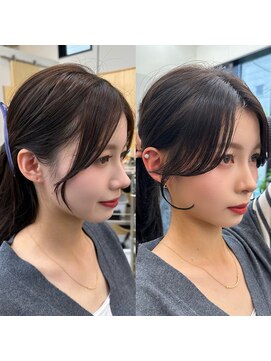 メラク(Merak) 大人可愛い黒髪レイヤー×小顔見えロング【20～40代】