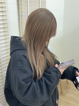 リアン(LIAN) ハイライトカラーミルクティーベージュケアブリーチダブルカラー