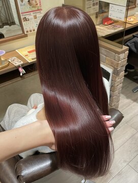 ヘアメイク シュシュ(Hair make chou chou) カシスピンク　ピンクブラウン　ブリーチなしダブルカラー