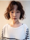 クセ毛風ボブパーマ <若林>