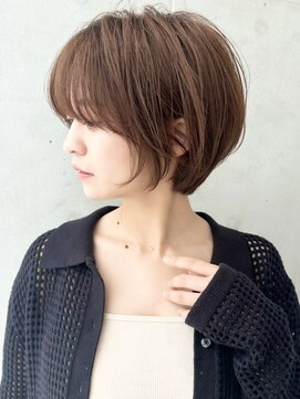 セイドット リー(Say. Ree) say.ショートボブひし形ショートダークレッドコーラルオレンジ