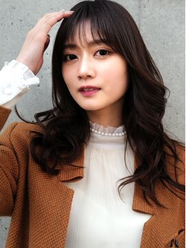 アレンヘアー 武庫之荘店(ALLEN hair) #2wayバング #ミディアムレイヤー #韓国風くびれヘア