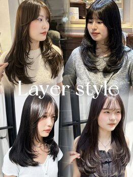 クロレ(CLORE)の写真/《カウンセリングであなたに似合う顔まわり、レイヤーカットをご提案◎ワンカールでできるスタイリング♪