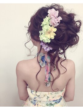 ヘアーセットサロン ピンキー(Hairset Salon Pinky) Pinky＊ルーズお花アレンジ