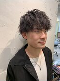 【MITSU】ツイストスパイラルパーマ×セミウエット×刈り上げ
