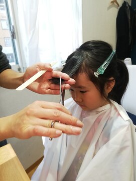 今日は美容院 可愛い前髪カット