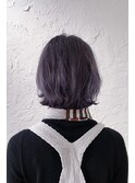 パープルグレー×ボブ