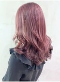 ミディアムロング美髪韓国ヘア顔周りレイヤー_ba308093