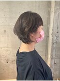 大人ボブ_マッシュショートフェザーバング