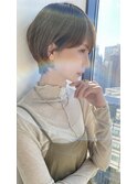 大人可愛い20代30代40代前下がりショートボブ丸みショート◎
