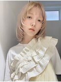 顔まわりレイヤー×ホワイトミルクティ　【山下泰世】
