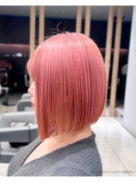 アース 調布店(HAIR & MAKE EARTH) ハイトーンピンク×ボブ