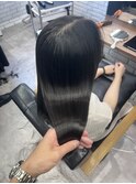 暗髪透明感カラーダークグレージュ