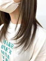 クオリス 上板橋店(QUALIS)&nbsp;ブリーチなし秋色オリーブカラーミディアムフェイスレイヤー