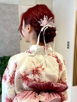 ムーン バイ ケンジ(moon by KENJE)&nbsp;【hinari】浴衣アレンジ/編み込みアップスタイル