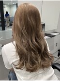 新潟ミルクティーベージュピンクベージュ顔周りワンホンレイヤー
