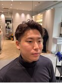 アップバングパーマ